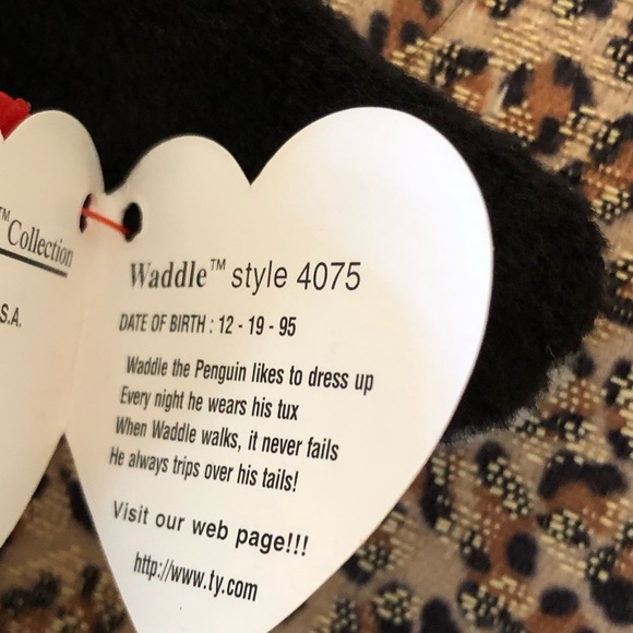 Ty Beanie Baby Waddle the penguin - Picture 9 of 11